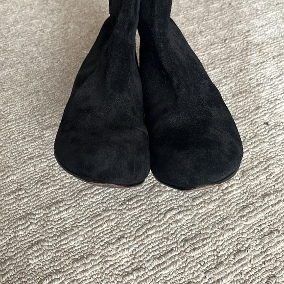 Thursday Everyday Paloma Suede Block Stacked Heel Boots Black size 10 - Picture 10 of 12